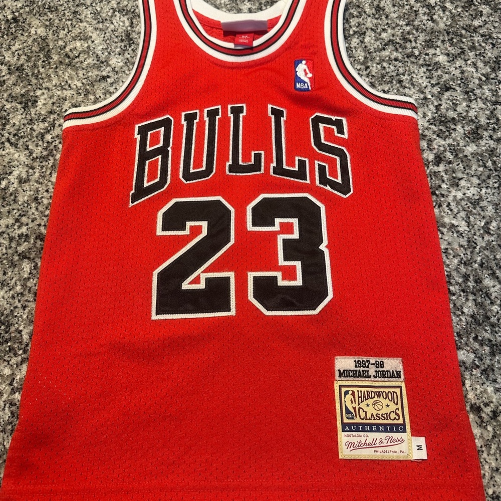 Preschool Chicago Bulls Michael Jordan Mitchell & Ness Red 97/98 Authentic